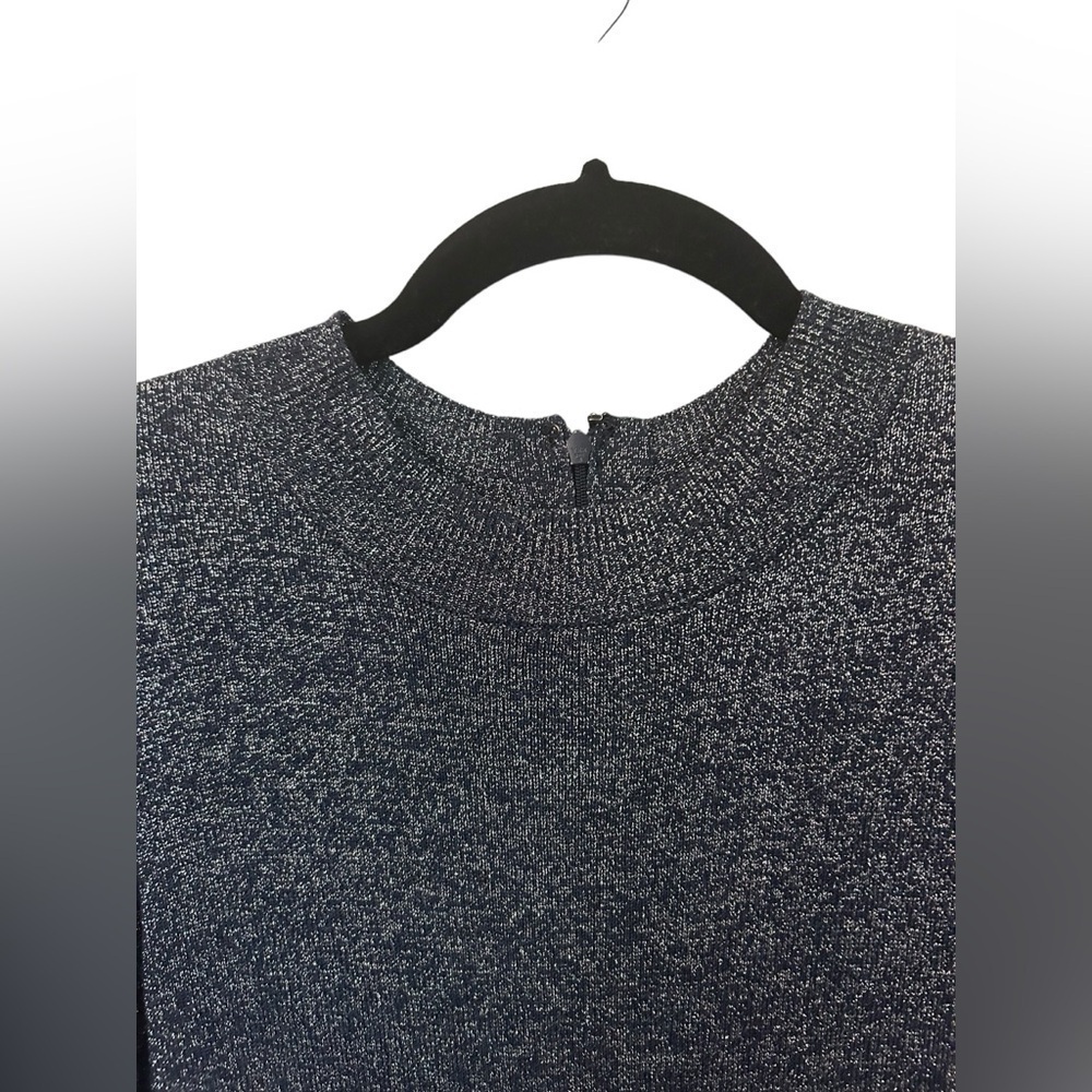 Sachin & Babi Amelie Metallic Navy Blue Knit Sweater Dress Women’s Size Small - Picture 9 of 14